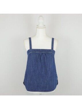 Lucky Brand Women's XXS Blue Chambray Cotton Denim Convertible Tank Top